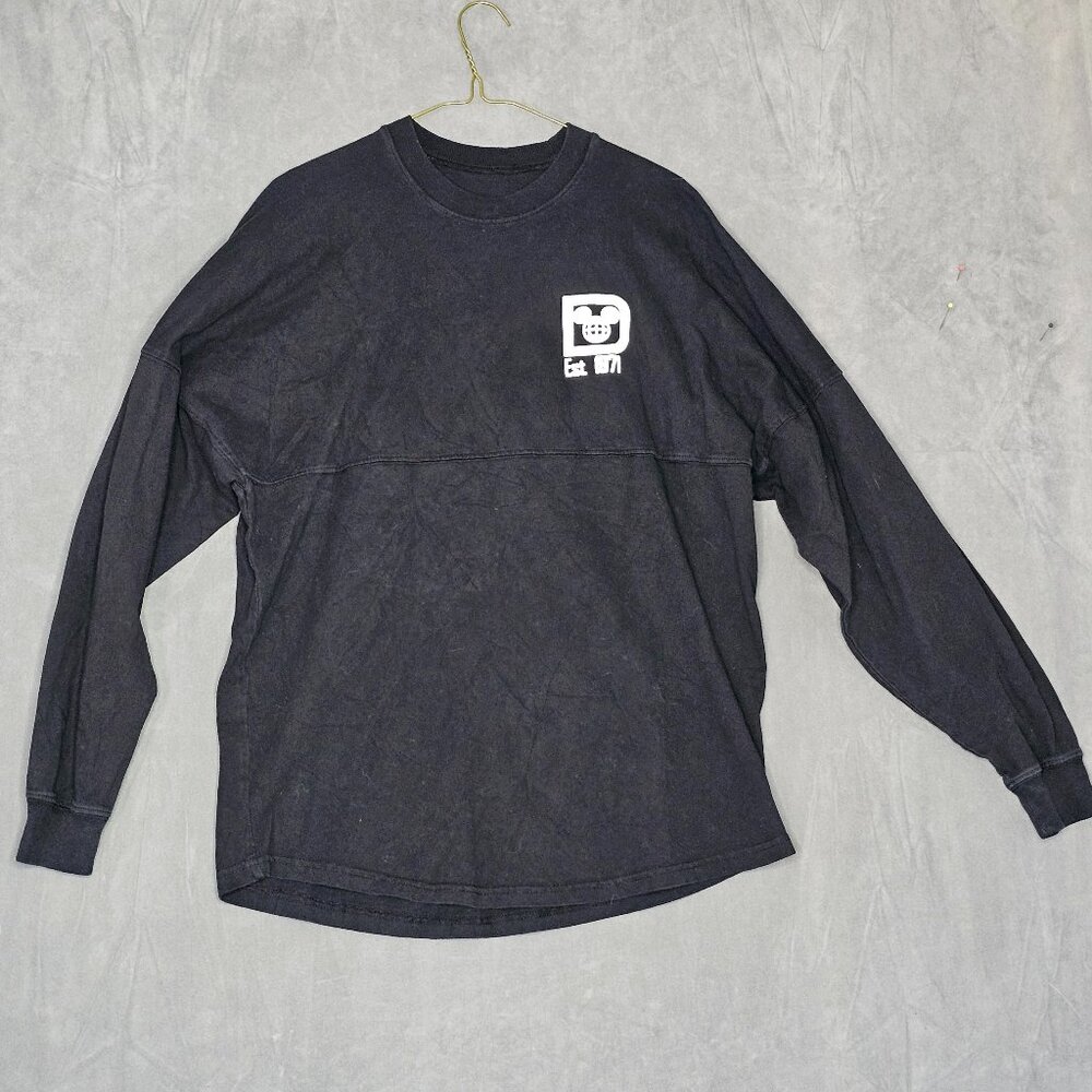 Disney Spirit Jersey Adult M Black White Walt Disney World Orlando Park  A2-42